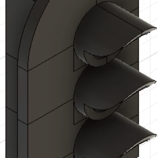 【N200I】新3D信号機3灯式支障回避右【Nゲージ】